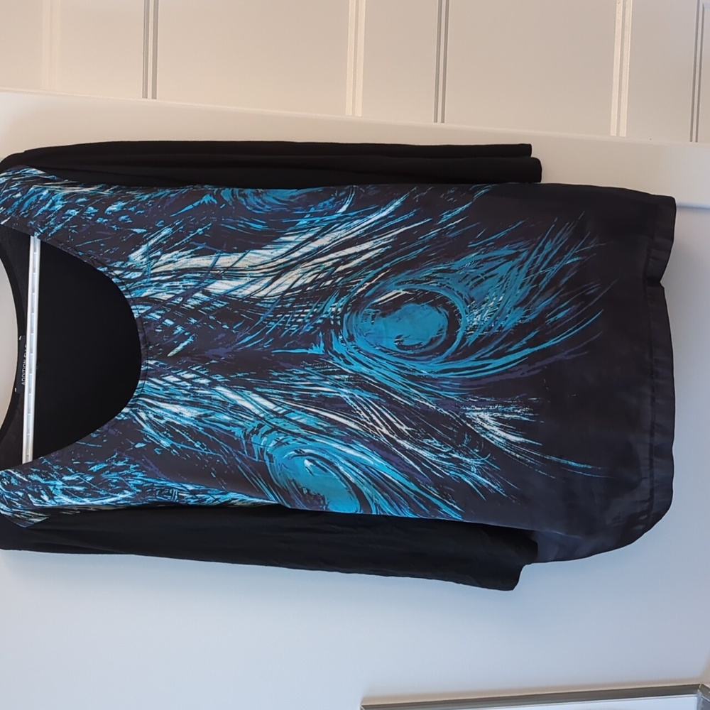 Peacock design long sleeve tee